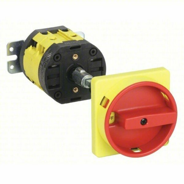 Asi Panel Mount Disconnect Switch, 3 Pole, 40 Amp, 600 Vac, Red Locking Handle A-101844G